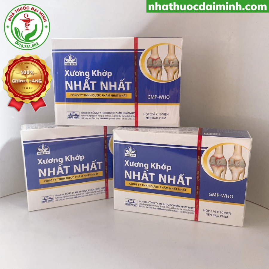 Xương Khớp Nhất Nhất Hộp 20 Viên - Hỗ Trợ Thoái Hóa Khớp, Vôi Hóa, Gai Đốt Sống, Đau Cột Sống, Đau Thần Kinh Tọa