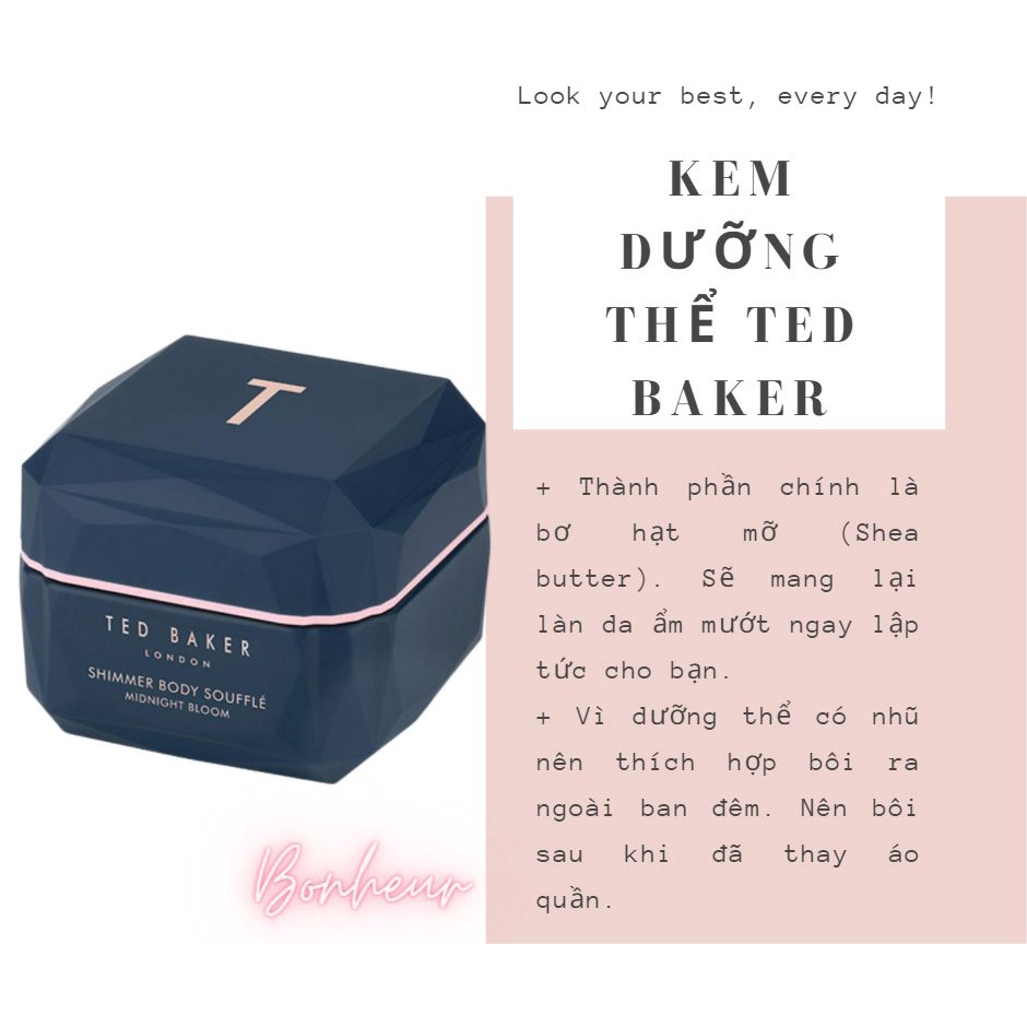 Dưỡng thể Ted Baker Midnight Bloom Shimmer Body Souffle 300ML | BigBuy360 - bigbuy360.vn
