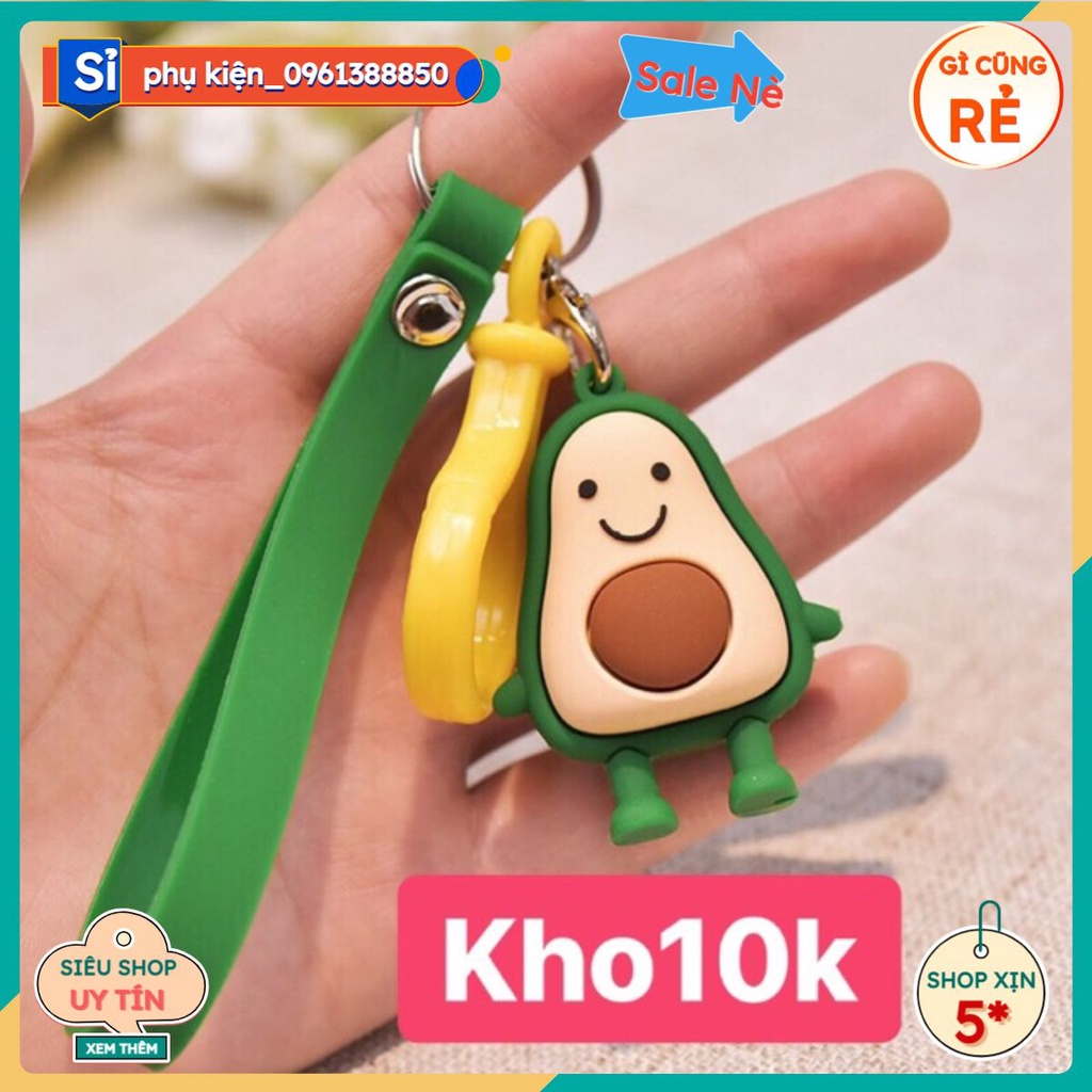 Móc khoá hình nửa quả bơ siêu xinh