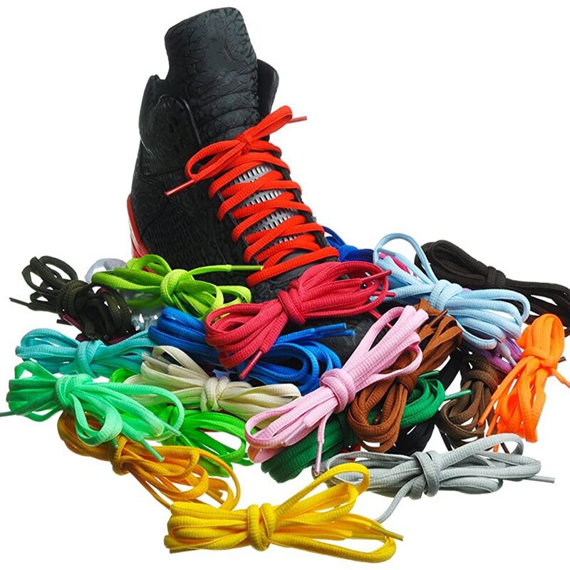 DAI WANG  Classic Oval Basketball Shoe laces Half Round Athletic Shoelaces Running Sneakers Laces Shoes Durable without fading Shoelace