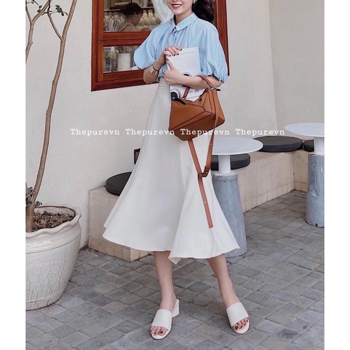 Áo Sơ Mi Tay Bồng 2 Màu