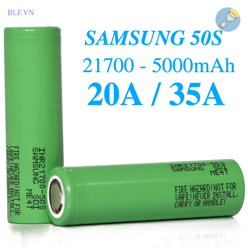 Pin sạc Samsung 50S 21700 5000mAh 25A công suất cao lion li-ion 3.6v 3.7v 4.2v