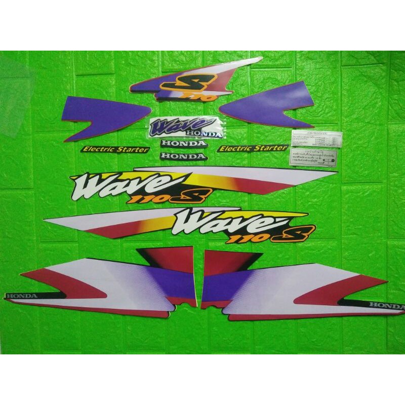 Trọn bộ tem Wavee 2001 thái đỏ đen hàng 3 lớp
