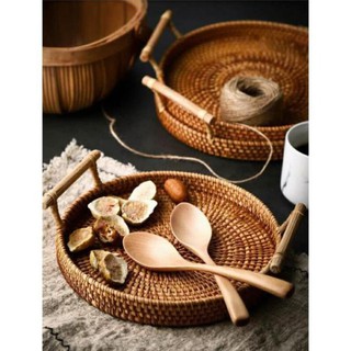 Khay tre tròn mây guột