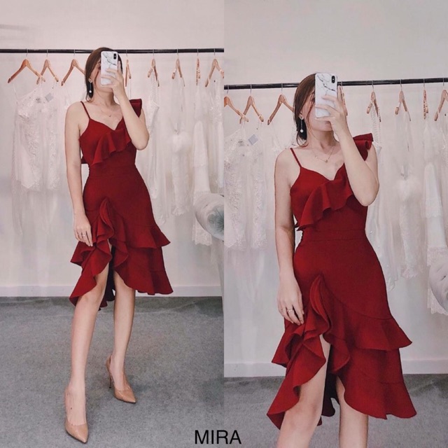 Đầm xòe tầng đuôi cá Mira dress - Đầm dự tiệc tiểu thư hàng thiết kế (napubee)