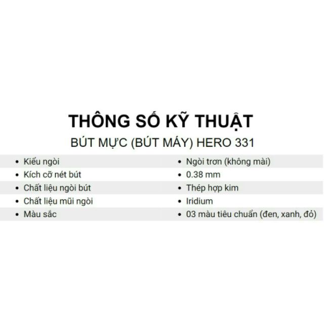 Bút kim Tinh hero331 hàng chính hãng