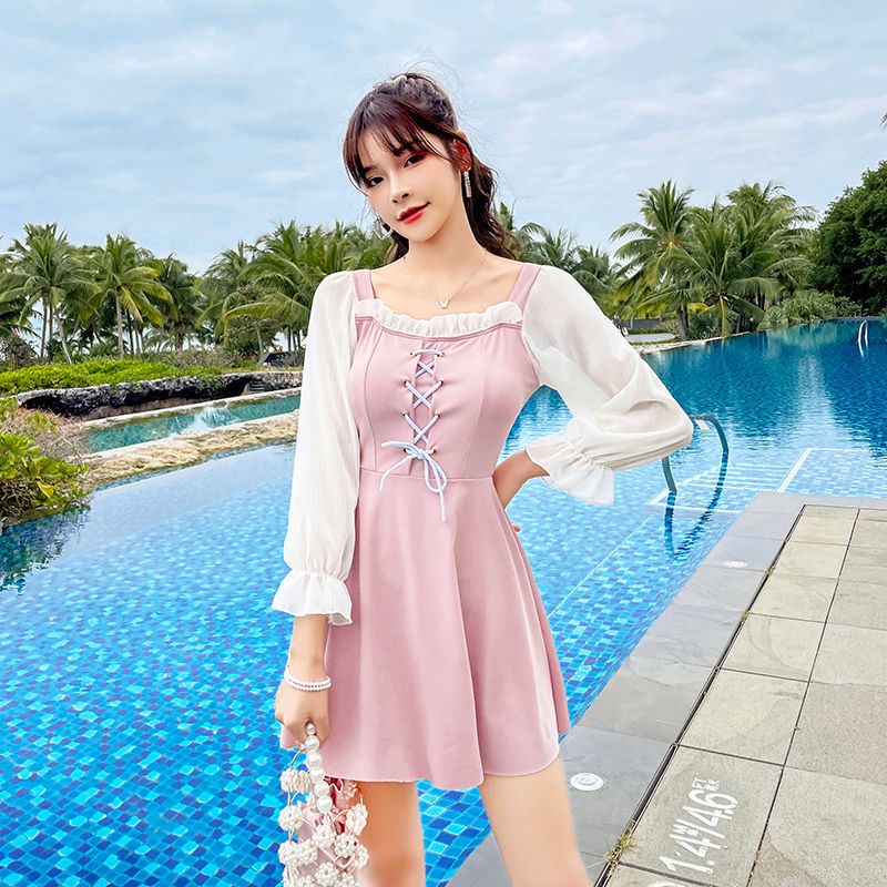 Tủ đựng & Hộp lưu trữÁo tắm một mảnh nước nóng màu đỏ lưới xẻ tà kiểu mới nữ dáng dài chống nắng Bảo thủ Thương h | BigBuy360 - bigbuy360.vn