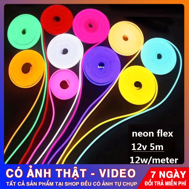 Cuộn Đèn LED NEON Sign 5 MÉT 12V trang trí, uốn chữ quảng cáo siêu rẻ , làm led neon theo yêu cầu