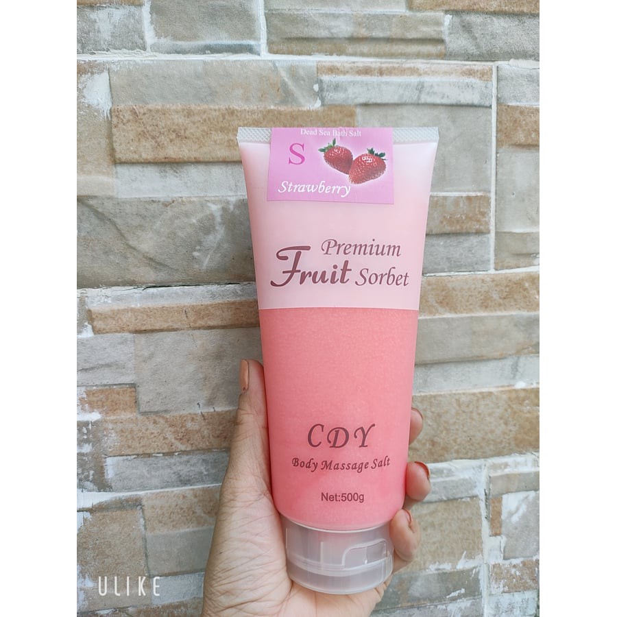 MUỐI TẮM TẨY TẾ BÀO CHẾT CDY PREMIUM FRUIT SORBET BODY MASSAGE SALT 500G CHÍNH HÃNG