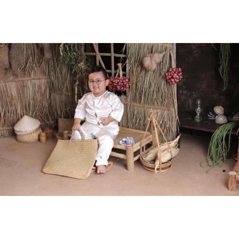 BỘ BÀ BA PHI BÓNG BÉ TRAI VÀ BÉ GÁI KÈM KHĂN RẰN