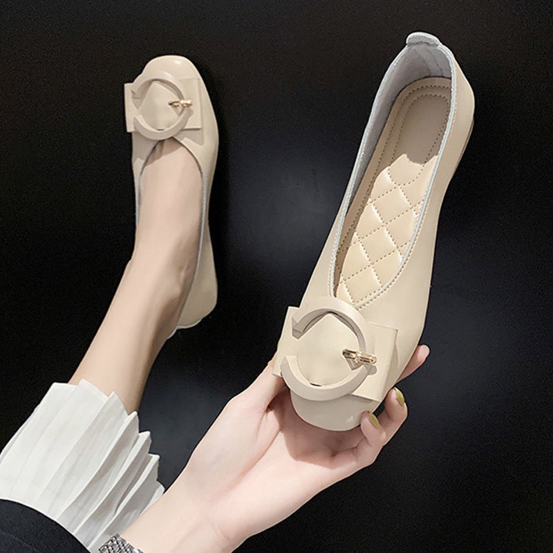 Giày Búp Bê Mũi Vuông Đế Mềm Chống Trượt Thời Trang Mùa Hè Cho Mẹ Bầu Size 35-43 41 42