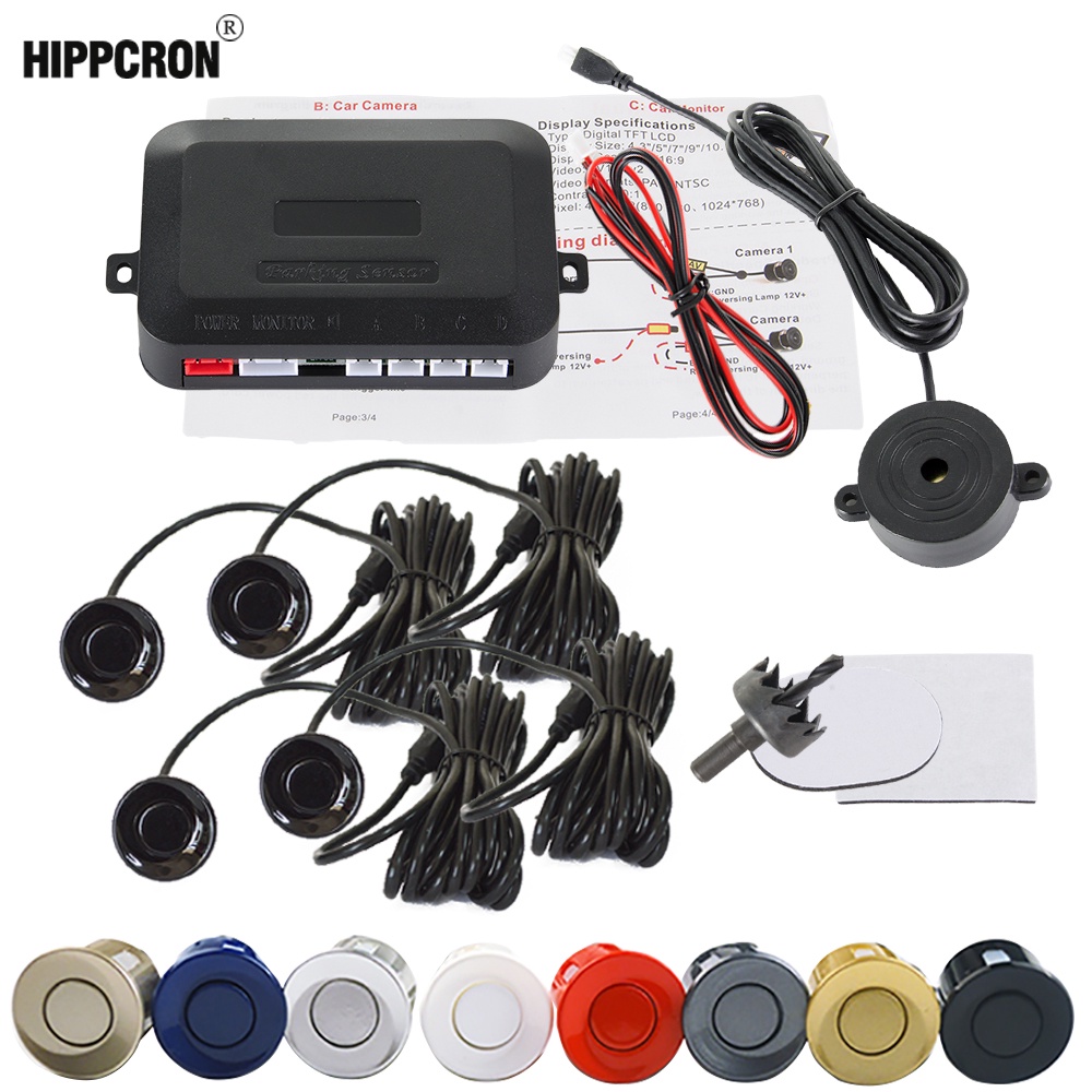 Bộ Cảm Biến Đậu Xe Báo Động 4 Cảm Biến 22mm 12V 8 Màu