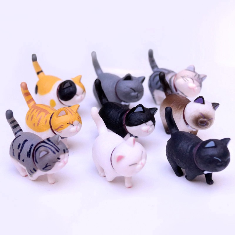 Mô Hình Mèo Đi Bộ Để Bàn Trang Trí