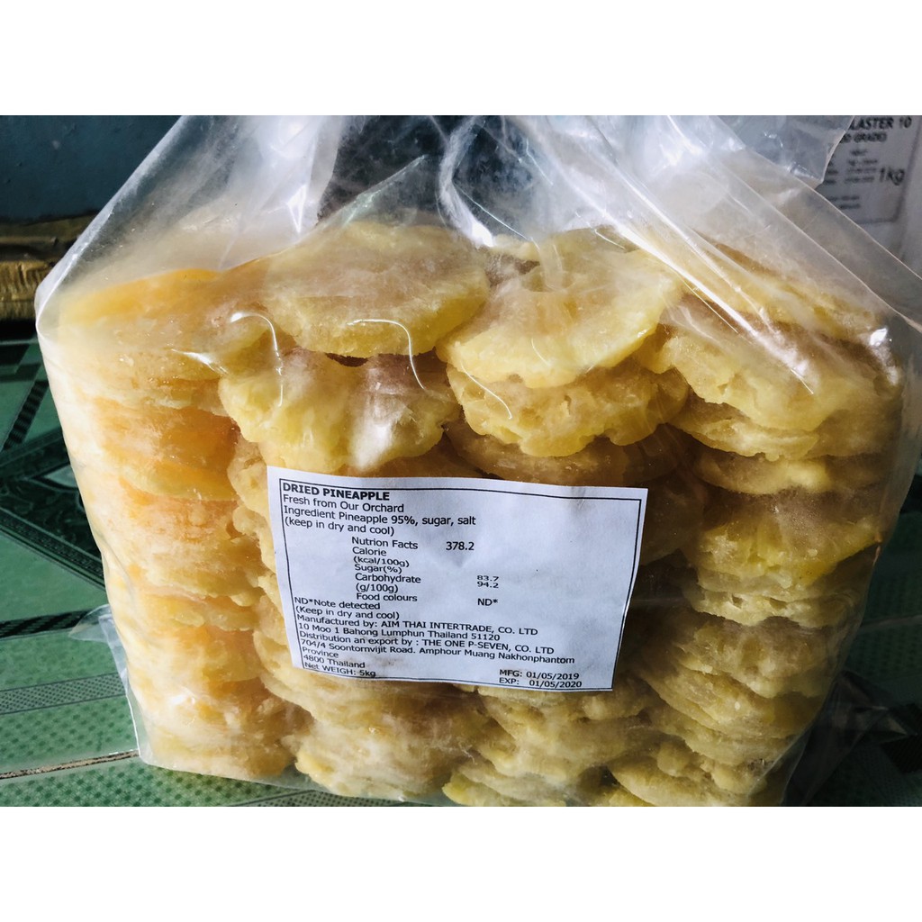 200g thơm sấy dẻo Thái Lan ( dứa sấy dẻo )