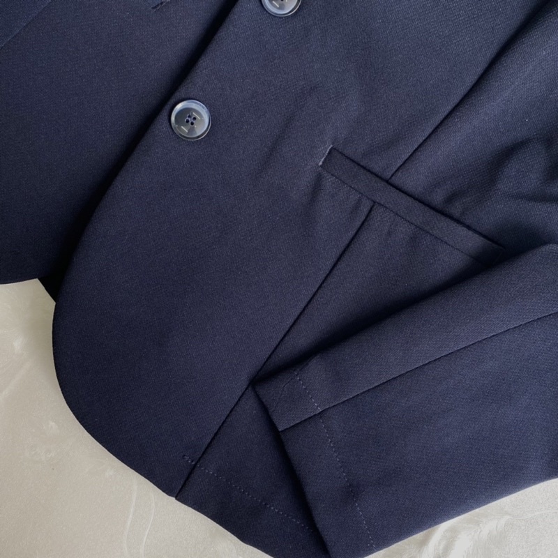 Áo vest nữ công sở tay dài HATOP cao cấp màu xanh đen vải tuyết mưa loại 1 AVDX402