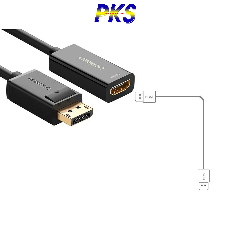 Cáp chuyển Displayport to HDMI Female Ugreen 40363 Hỗ trợ 4Kx2K