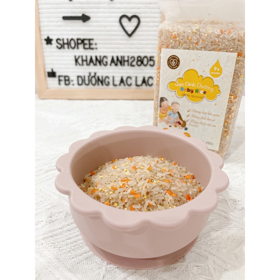 Gạo ăn dặm Baby Rice Triệu Phong cho bé, canh tác tự nhiên và xát dối giàu dưỡng chất