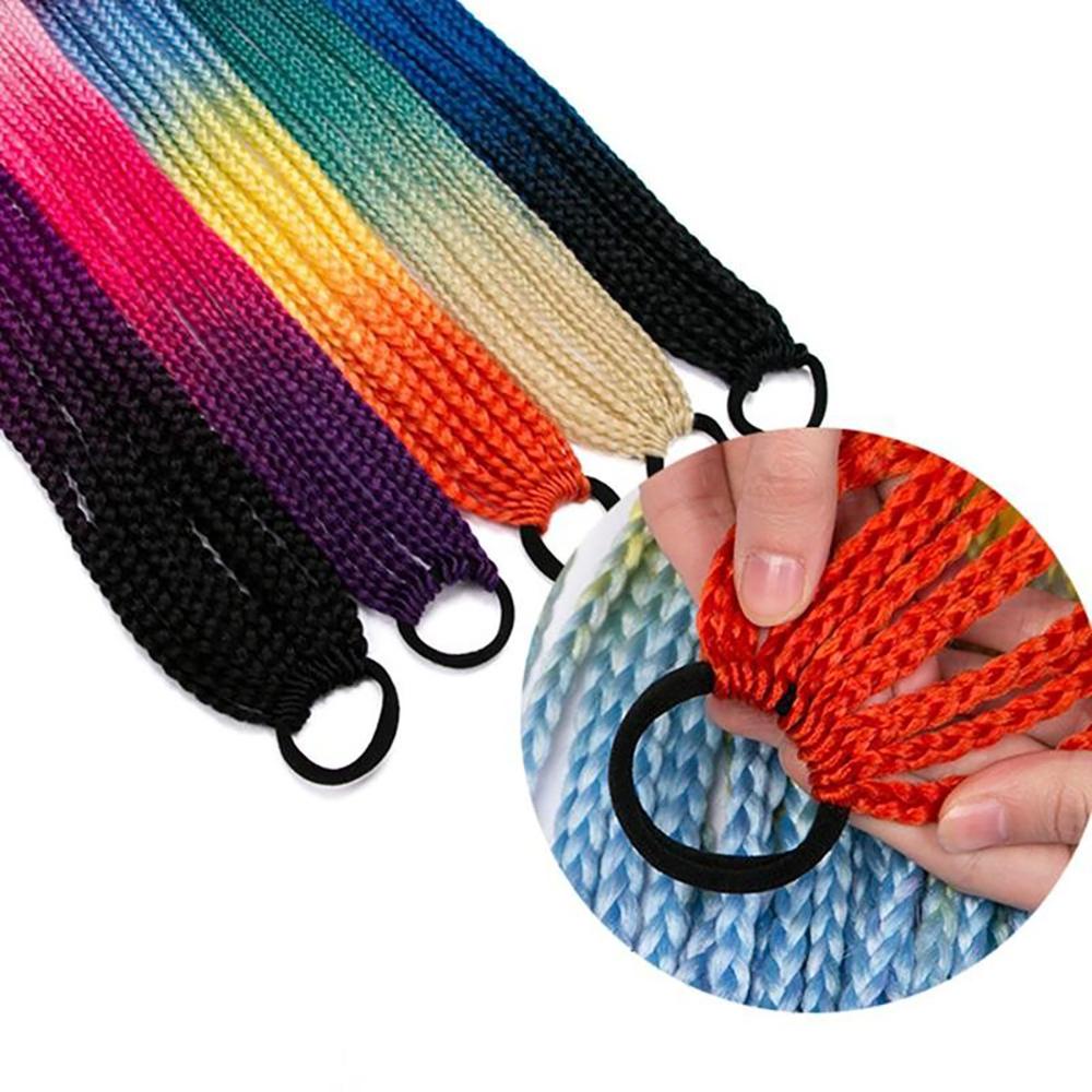 Dây Buộc Tóc Dạng Xoắn Màu Gradient Thời Trang
