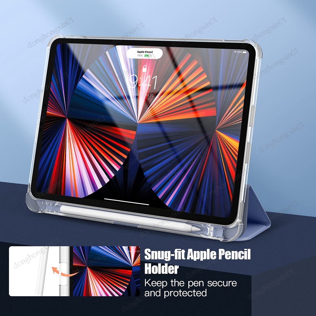Bao Da Máy Tính Bảng Mềm Mỏng Có Ngăn Đựng Bút Cho iPad Air 5 Pro 11 / 10.5 / iPad 10.2 / 9.7 mini 6 / 5 / 4