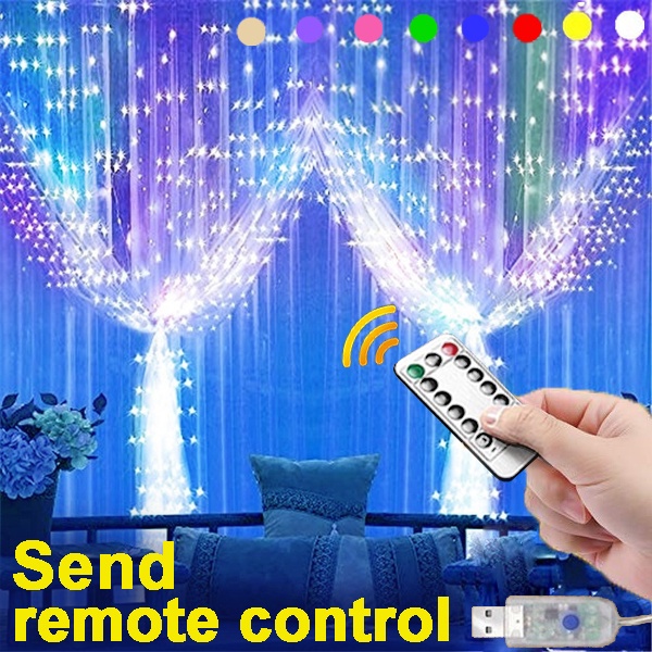 Dây Đèn LED 300 Bóng Dùng Trang Trí Nhà Cửa Phong Cách Giáng Sinh