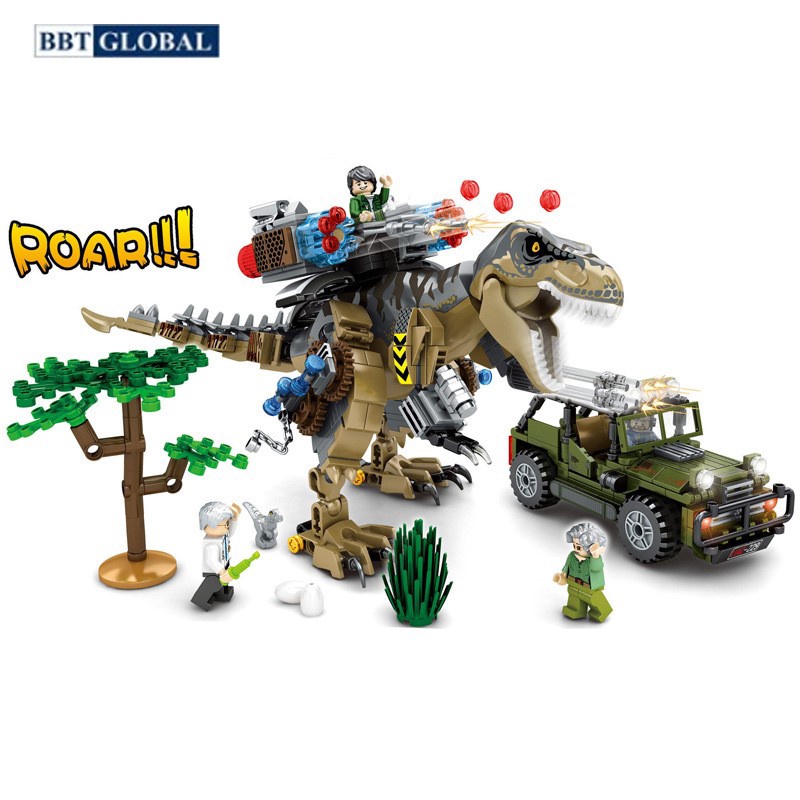 Đồ chơi lắp ráp hình khủng long bé trai và bé gái an toàn BBT GLOABL
