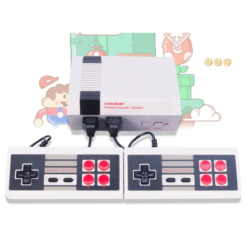 Máy chơi game 4 nút mini 2 người chơi có sẵn 500 trò - Famicom Coolbaby