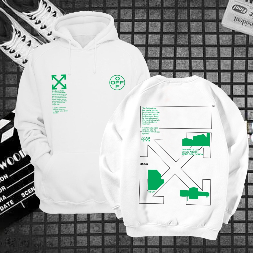 Áo hoodie sweater nỉ off white unisex form rộng freeship toàn quốc M428