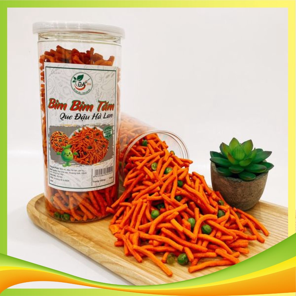 Bim Bim tăm que đậu Hà Lan, bim bim que thái loại ngon, giòn tan, đậm vị, 300g_Kun Food