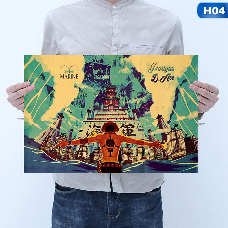 Tmdbyx Tấm Áp Phích Treo Trang Trí Phòng In Hình Nhân Vật Trong One Piece