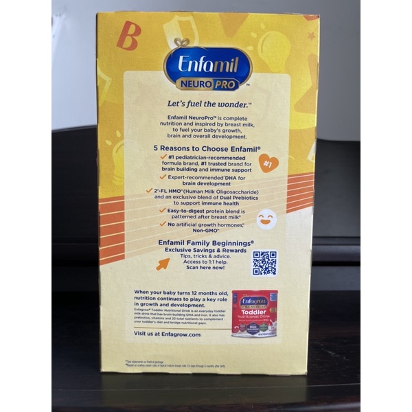 Sữa Enfamil Neuro Non Gmo hộp giấy 890g - 1,03kg