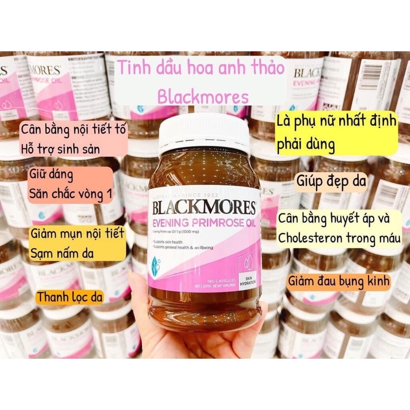 Tinh dầu hoa anh thảo Blackmore Wagner Evening Primrose Oil 190 viên