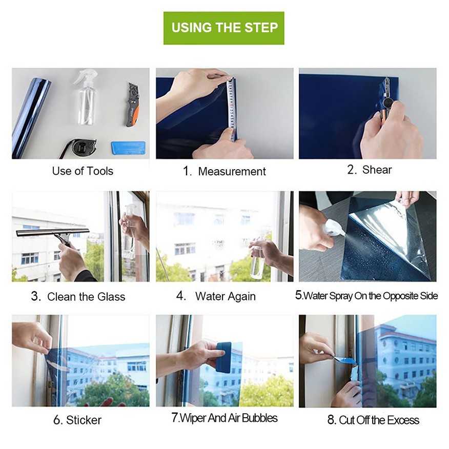 Phim dán cửa sổ cách nhiệt một chiều 30/40/50/60/70/80/90/100cm | BigBuy360 - bigbuy360.vn