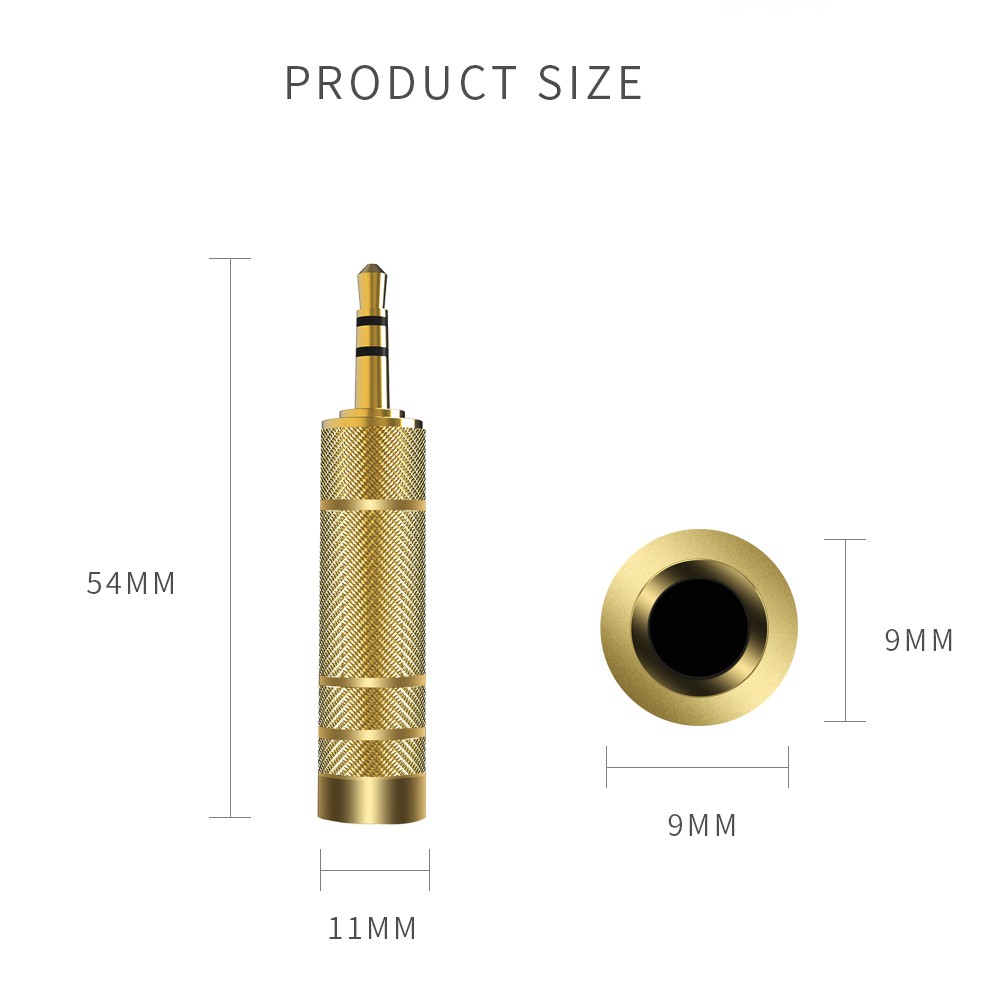 Đầu Chuyển Đổi Giắc Cắm Âm Thanh 6.35mm Sang 3.5mm