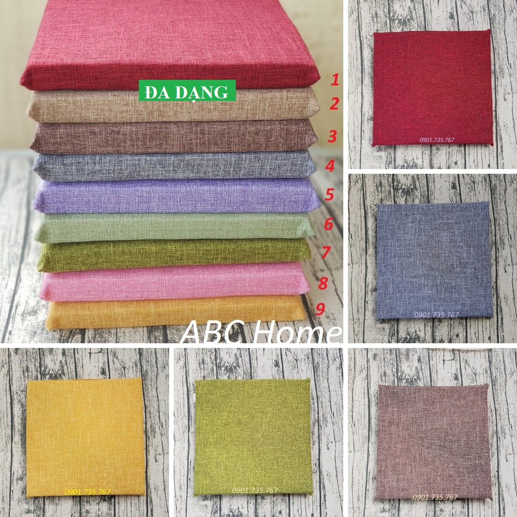 Đệm ngồi bệt, nệm ngồi cafe, nệm ngồi thiền vải Gai bố 40x40x5cm, VUÔNG TRƠN, MÀU SẮC ĐA DẠNG.