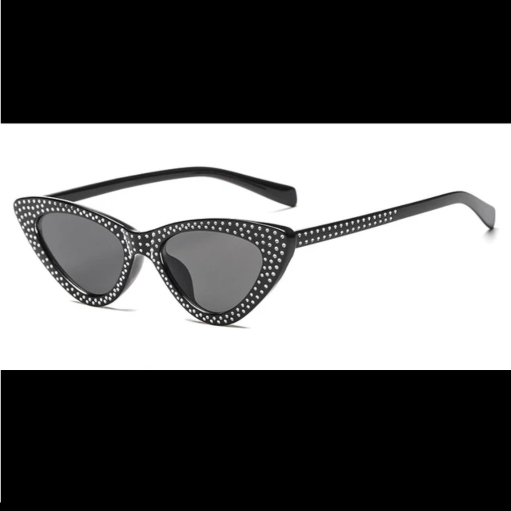 kính thời trang nữ mặt mèo đính đá