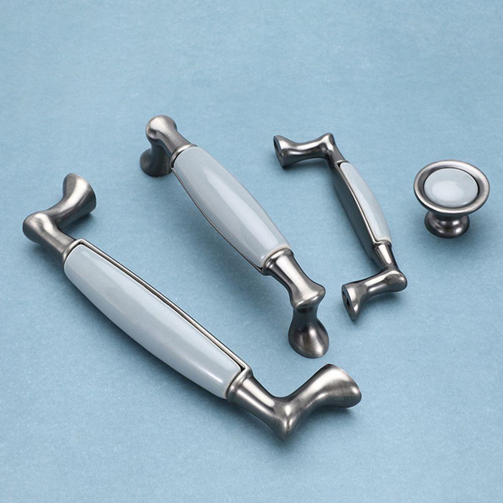 YNATURAL Tay Nắm Cửa Tủ Bằng Gốm Sứ Màu Xanh Dương Phong Cách Cổ Điển