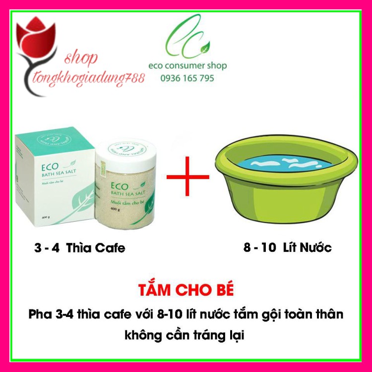 MUỐI TẮM BÉ SINH DƯỢC 200G MUỐI TẮM THẢO DƯỢC ECO- DIỆT KHUẨN, LÀM SẠCH, PHÒNG CẢM LẠNH- AN TOÀN CHO BÉ SƠ SINH