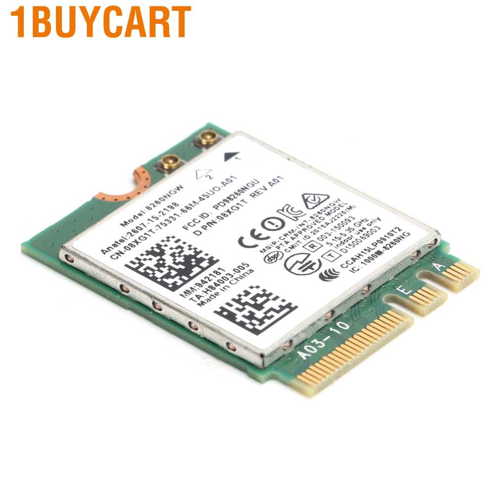 1buycart 2.4/5Ghz Dual-band 8260NGW AC Wireless Card BT4.1 For Xps 12 13 15