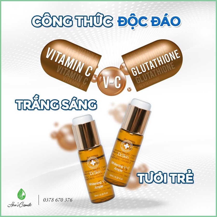 Tế bào gốc trắng sáng da Idr Skin_ Whitening V_C ample