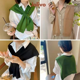 Khăn choàng len nữ dệt kim phong cách sành điệu thời trang mẫu mới hot trend JOLIVO