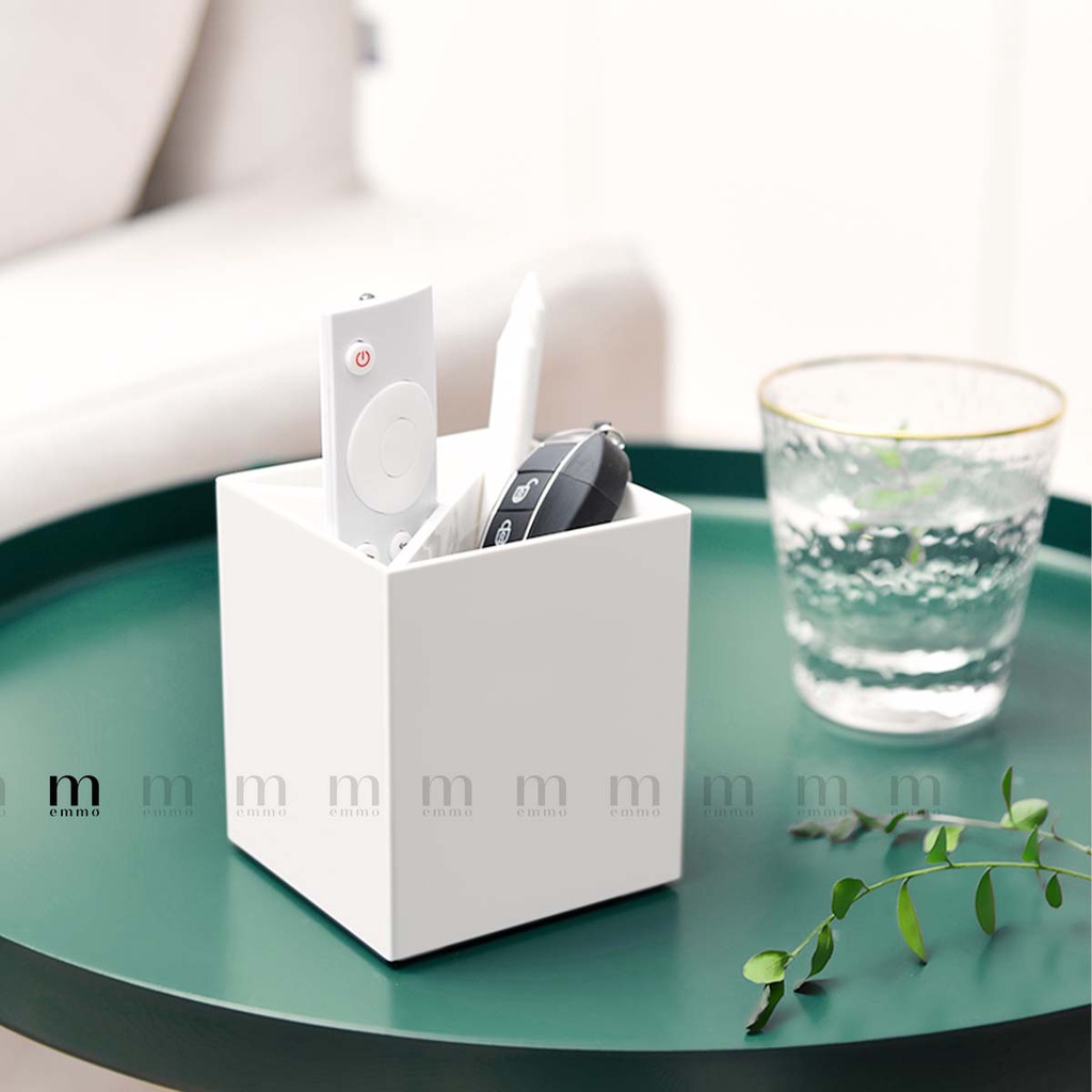 LỌ ĐỰNG BÚT ĐỂ BÀN, HỘP ĐỰNG CỌ TRANG ĐIỂM CÓ NGĂN CHIA TIỆN DỤNG EMMO – DEKO