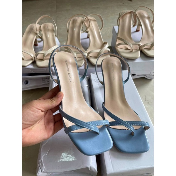 Sandal cao gót quai mảnh nữ thanh lịch