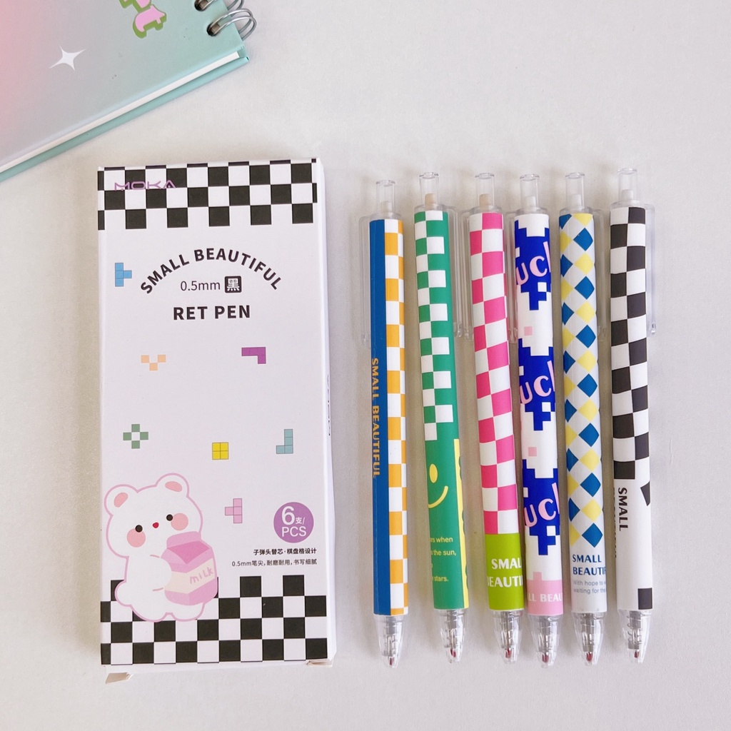 Bút Mực Nước 24h W & G 6 Có Hộp In Hình Hoạt Hình Dễ Thương