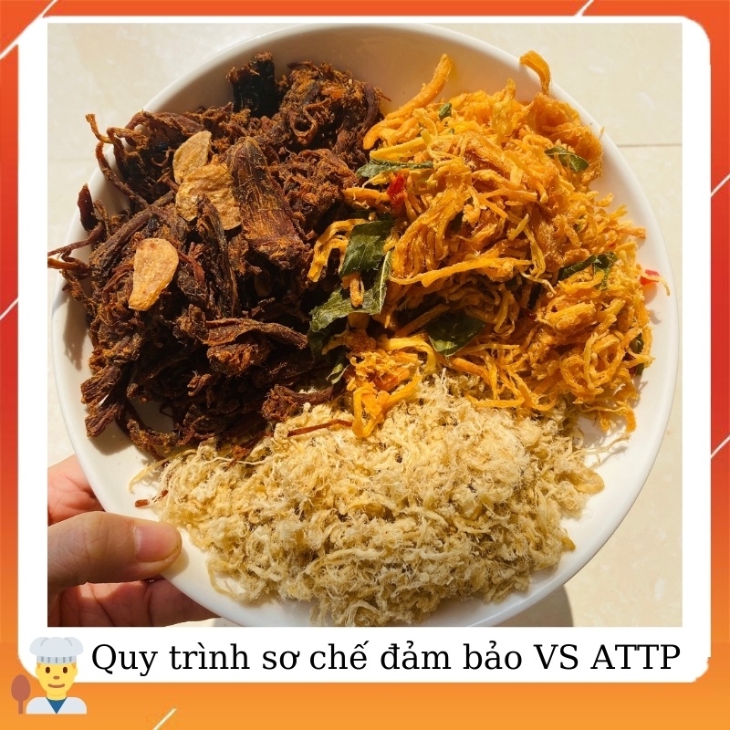 Combo 3 Gói Ruốc Heo - Khô Heo - Khô Gà Dùng Thử  [𝐅𝐑𝐄𝐄 𝐒𝐇𝐈𝐏] Đồ Ăn Vặt Đảm Bảo VS ATTP