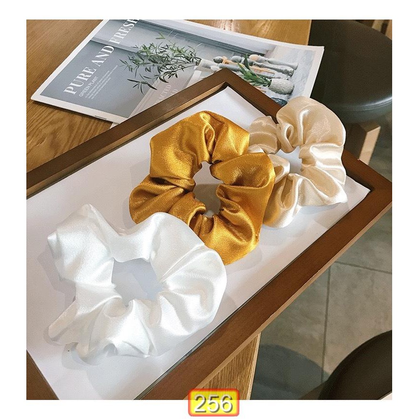 Buộc Tóc Vải Nữ 256 SATIN Nhiều Màu Xinh Xắn Dễ Thương