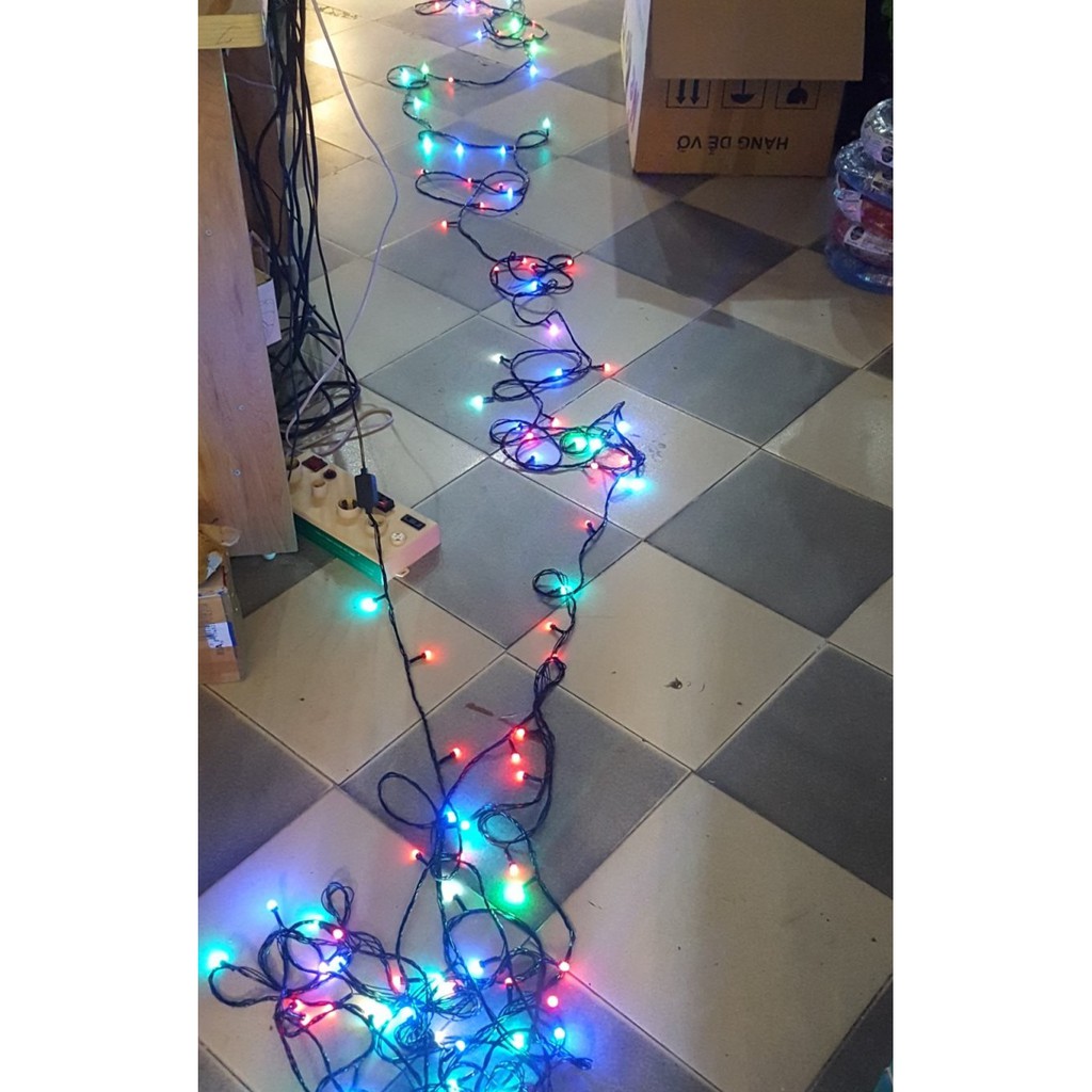 Dây đèn led nháy kim cương 40m trang trí tết noel