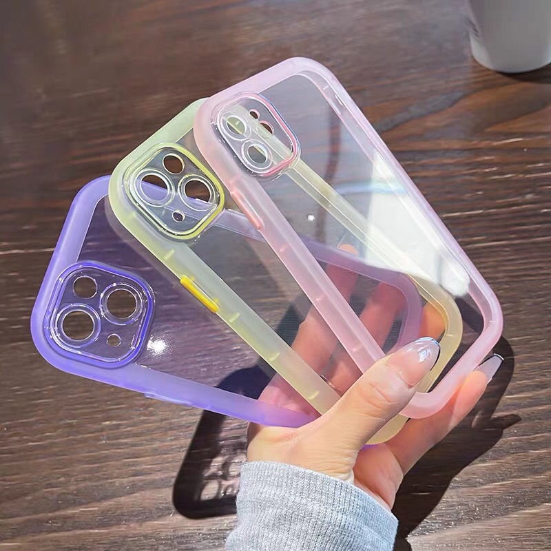 Ốp Điện Thoại TPU Silicon Mềm Trong Suốt Phối Đệm Khí Chống Sốc Dành Cho Iphone 13 12 11 Pro MAX XS MAX XR