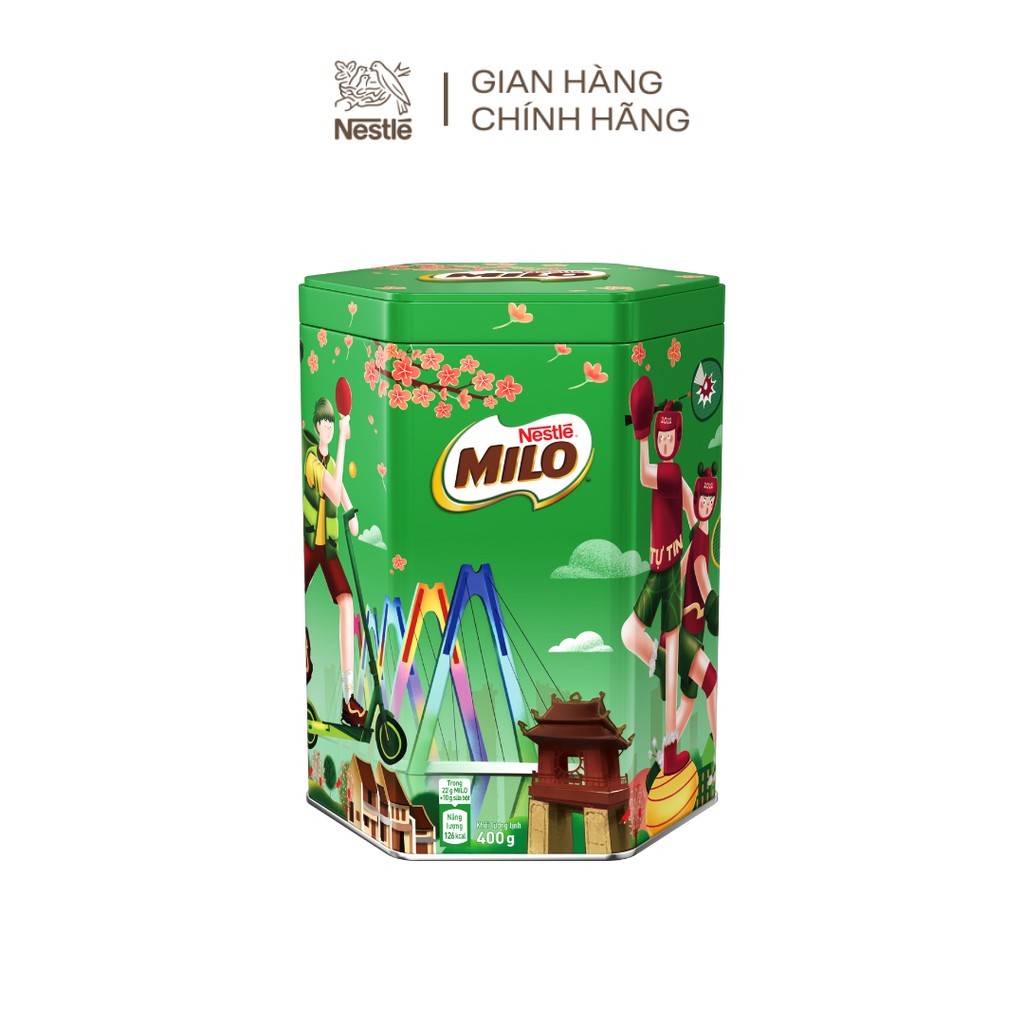 [Mã FMCGMALL -8% đơn 250K] [Phiên bản giới hạn]Tặng lịch để bàn - Bộ quà combo 3 Milo bột hộp thiếc (400g/hộp)