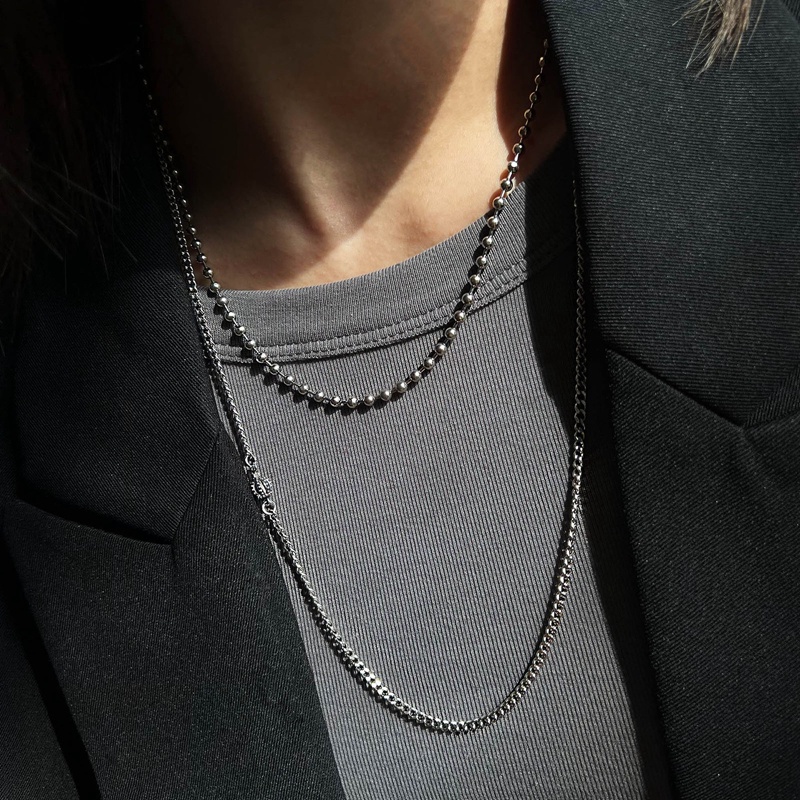 Tmdbyx Vòng cổ Kim Loại Bạc 925 Phong Cách Hip Hop Thời Trang