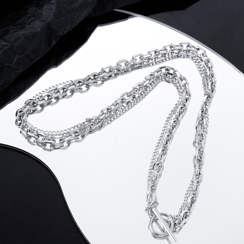 Vòng cổ thép titan phong cách hip hop cá tính cho nam